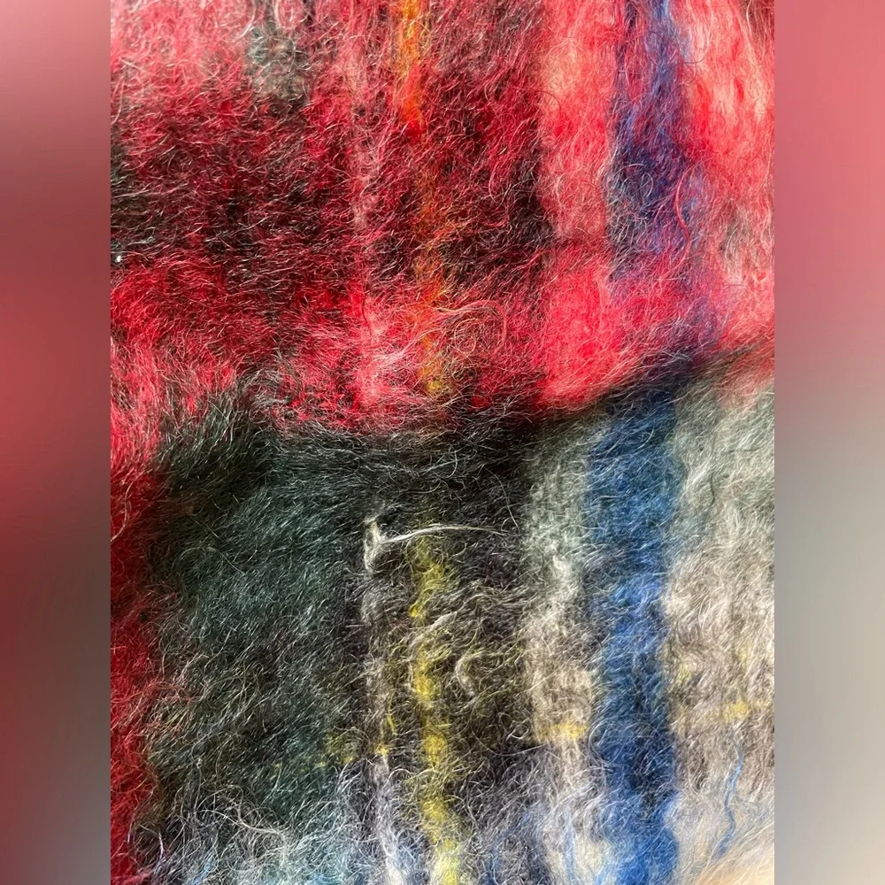 Vintage Glen Cree Mohair Blanket Scotland 75”x50”